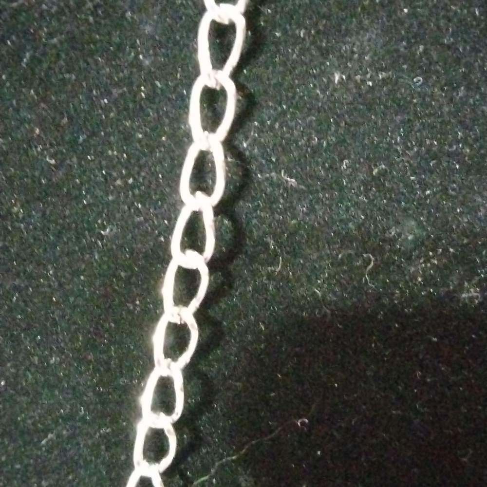 Silver plated chain necklace 18" NWT (sku 429) - Picture 2 of 4